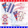 XEAOHESY 84 Pieces 6 Sheets 4th of July Nail Polish Strips Patriotic Nail Wraps Independence Day Nail Strips Self-Adhesive Nail Polish Stickers for Memorial Day(Style-2)