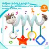 Car Seat Toys for Babies Boys Girls 0 2 4 6 7 9 10 11 12 Months,Spiral Hanging Plush Toys Activity Stroller Toy Sensory Hanging Crib Newborn Toys,Suited Gift for Baby Shower Birthdays Thanksgivin