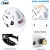 Hard Hats Construction OSHA Approved - ANSI Z89.1 Reflective Construction Worker Hat, Vented White Hard Hat with Visor for Men Women, ABS Safety Helmet for Adults,6-pt.Suspension