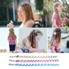 Hisight 12pcs Spiral Hair Rope Women Girl Hair Styling Twister Clip Hair Headwear with Crystal Pendant DIY Braider Tool Beaded Party Favor Hair Design Rainbow Roller Curler. (Trichromatic Mixture)