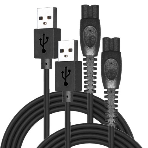 5V USB Charging Cable Cord for Philips Norelco Shaver One Blade 360 X3001 QP2724 QP2824 QP2834 QP2834 QP4530 QP4631 MG5910 MG5920 MG7910 MG9510 MG9520 Beard Trimmer (2)