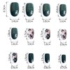 24 Pcs St Patricks Day Press on Nails Short Oval Fake Nails Green Full Cover False Nails with Clover Designs Glitter Stick on Nails Artificial Nails for Women Girls St Patricks Nails