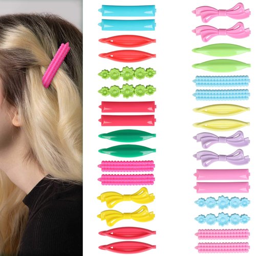 AURORA PIN 32pcs Hair Clips Set, Hair Barrettes for Women and Girls, Hair Accessories for Thick Thin Fine Hair, Small, Multi Color