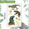 Hohamn Glitter Dinosaur Temporary Tattoos for Boys - 10 Sheets Dinosaur Fake Tattoos for Boys Kids Birthday Party Supplies Favors, Dinosaur Themed Party