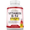 NaturalisimoLife Vitamin B12 6,000 mcg Maximum Strength Fast Acting Formula Strawberry Flavor Nuggets Promotes Energy Production Supports The Nervous System 60 Nuggets Once a Day