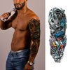 CUTELIILI Halloween Full arm temporary tattoo,12sheets (L19“xW7”) Sleeve Tattoos temporary, Demon Fake Tattoos That Look Real, Tiger Dragon Koi Evil Eyes