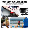 Desk Cup Holder, OOKUU 2 in 1 Desk Cup Holder with Headphone Hanger, Anti-Spill Cup Holder for Desk or Table, Easy to Install, Sturdy and Durable, Enough to Hold Coffee Mugs, Water Bottles, Headphones