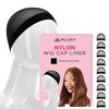 Milano Collection Wig Caps for Women | Premium Breathable, Stretchable, Nylon Bald Wig Cap Liner Stocking for Wigs and Lace Front Wigs, Hair Cap, Black, 1 Pack of 9 Caps, 9 Count