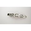 Generic Small silver metal peace sign alligator hair clip barrette for fine thin hair