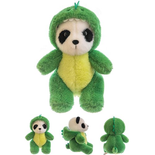 CASAGOOD Cute Stuffed Panda Animal Cosplay as Brown Bunny Rabbit Plush Toys Soft Panda Toy in Bunny Costume Panda Plushies Toys Stuffed Animals for Kids 12 Inch