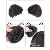 Cat Ears Hair Donut Chignon Claw Clip in Messy Hair Bun Space Bun Hair Pieces Cat Ears Bun Hair Extensions Wig Accessory Ponytail Hairpieces for Women Girls (Brown Black)