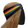 SAE99 Headband, Sweatband, Head Wrap, Soft Stretchy Headband, Sport Yoga headband Fits All (Rainbow)