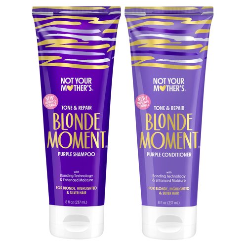 Not Your Mother&#39;s Blonde Moment Purple Shampoo and Conditioner (2-Pack) - 8 fl oz - Ideal for Blo...