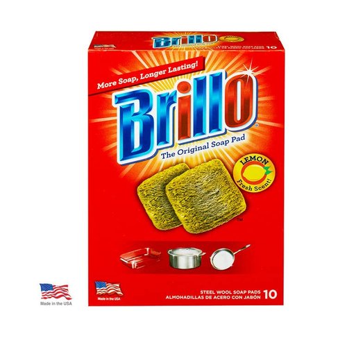 Brillo Steel Wool Soap Pads 10ct pack (Lemon, 3)