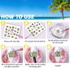 24 Sheets Summer Nail Art Stickers, Palm Tree Beach Water Transfer Nail Decals, 3D Anchor Design DIY Manicure Decorations for Women Girls