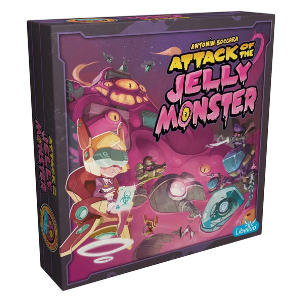 Attack of the Jelly Monster Board Game - Fast-Paced Dice Rolling Game for Family Game Night, Game for Kids and Adults, Ages 8+, 3-5 Players, 15 Min Playtime, Made by Libellud