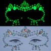 Coridy Face Gems Adhesive Glitter Jewel Tattoo Sticker Halloween Gems Rave Party Body Makeup for women (A-square) (06C, Count, 1)