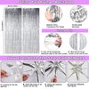 Purple Birthday Decorations for Women Girls, Lavender Purple Silver Party Decorations Kit with Happy Birthday Banner Backdrop Tablecloth Fringe Curtain Purple Balloon Arch, Purple Party Supplies