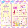 NINAOR Bunny Toys for Kids with Crossbody Bags, Interactive Rabbit Toys with Sounds Jumping Wiggling Ears, Pretend Play Robot Pet Care Cute Stuff for Girls Trip Plushies Easter Basket Birthday Gifts