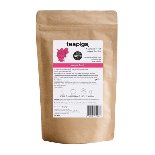 teapigs Super Fruit Herbal Loose Leaf Tea, 200g, Caffeine Free, Herbal Bursting with Berries, Sli...