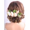 Kercisbeauty Pink and White Hair Comb Prom Girl Floral Headpiece Wedding Brides Bridesmaids Flower Headband Handmade Soft Headband Flower Girl