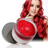 MOFAJANG Unisex Hair Wax Color Dye Styling Cream Mud, Natural Hairstyle Pomade, Washable Temporary,Party Cosplay (Red)
