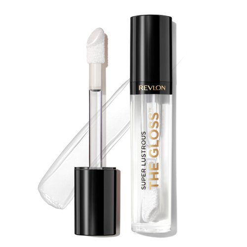 Revlon Super Lustrous The Gloss, Lip Gloss Makeup Stocking Stuffers for Women, Non-Sticky, High Shine Finish, 200 Crystal Clear, 0.13 Oz