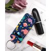 KLLRO RUO Chapstick Holder Keychain Fashion Lipstick Sleeve Lip Balm Portable Pocket Lip Gloss Tube Holder Clip-on Makeup Travel Accessories - Funny Space Dinosaur