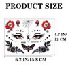 Uranian Halloween Temporary Tattoos Luminous Face Tattoo Stickers Glow in the Dark Tattoos Halloween Party Supplies for Women