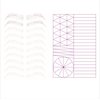 3pcs Double Sided Pre-printed Strokes Practice Skin with Basic Hairstroke Foundation Silicone Hair Strokes Practice Pad (Hairstroke Purple Outlines)
