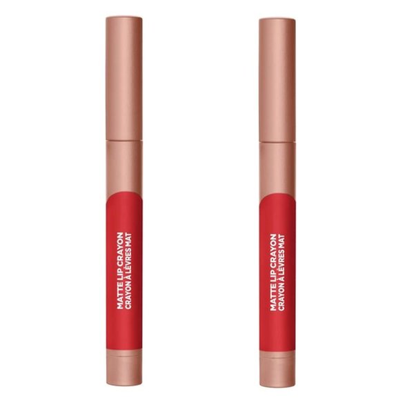 Pack of 2 L'Oreal Paris Infallible Matte Lip Crayon, Caramel Rebel # 506