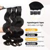 Valiilo Body Wave Tape in Hair Extensions Real Human Hair Natural Black Wave Human Hair Tape in Extensions 18inch Wave Tape ins for Black Women Double Sided Skin Weft Glue in Remy Hair 20pcs 50g
