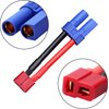 Youme 4pcs EC5 to Deans T Male Female Plug Connector Adapter Conversion Cable Wire for RC Lipo Battery Balance Charger RC Car Truck Boat Motor Controller ESC