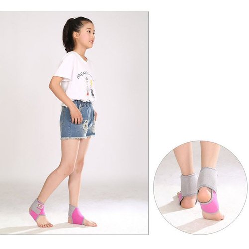 JIAHG Kids Ankle Support Breathable Ankle Brace Girls Boys Ankle Tendon Compression Brace Ankle Strap Neoprene Adjustable Sport Running Basketball Dancing Cycling Skating Ankle Brace Protector Guard