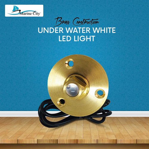 MARINE CITY Under Water White LED Light Waterproof Brass Drain Plug with Base Bronze Screw Drain Plug 1 Inch Hole Fishing Under Water for Marines – Boats – Yachts – Pool Lights (Pack of 1)