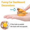 wonuu Car Rubber Duck Decoration, West Cowboy Duck Car Dashboard Decoration Accessories with Mini Swim Ring Cowboy Hat Scarf and Sunglasses, B_White Scarf Straw hat