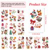 65PCS Glow in the Dark Christmas Temporary Tattoos for Kids, Luminous Fake Tattoo Stickers Xmas Christmas Party Decorations Supplies Favors Stocking Stuffers Gifts