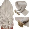 LaaVoo Blonde U Tip Hair Extensions Human Hair Platinum Blonde K Tip Hair Extensions Real Human Hair 22 in Ktip Human Hair Extensions Blonde Hot Fusion Long Straight 50g 50s