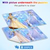 Puzzles for Kids Ages 4-8,Kids Puzzles in a Metal Box,Winter Princess Puzzles,Children Boys Girls Learning Educational Puzzles Packed in Tin Box,100 Pieces