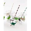 Dinosaur Birthday Cups, Kids Party Supplies, Birthday Favor Cups, Plastic Disposable Cups, Lids and Straws, Set of 12