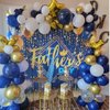 Blue and Gold Balloons, 60 pcs 12 inch Navy Blue and Gold Birthday Balloons with Confetti Balloons, Metallic Gold Party Balloons, Blue Balloons Party Decorations for Wedding Birthday Baby Shower
