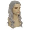Tseses Long Grey Curly Men Wigs Wavy Synthetic Mullet Wig 70s 80s Natural Rocker Mullet Party Funny Wig Costume Wig