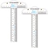 2PCS 6inch/15cm T-Shape Acrylic Transparent T-Ruler for Drafting and General Layout Work Scrapbooking Drafting Tools Scale Ruler for Crafting Zero-Centering Ruler with Inches & Metric Measuring Tool