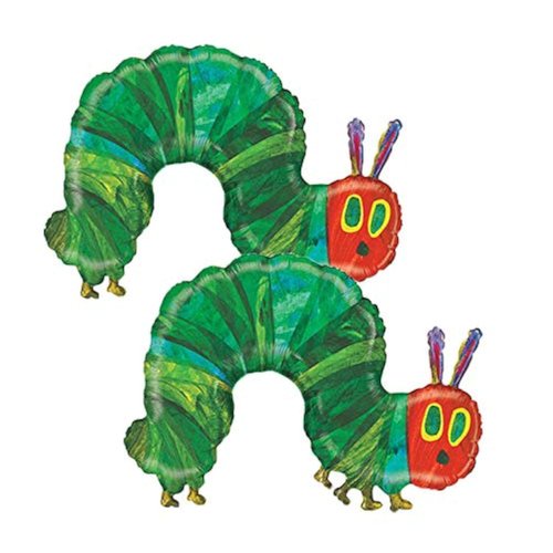 Set of 2 The Very Hungry Caterpillar Eric Carle Jumbo 36" Foil Party Balloons