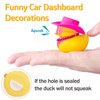 wonuu Car Rubber Cowboy Duck, Yellow Ducks Decoration Dashboard with Cowboy Hat Necklace Sunglasses, Pink