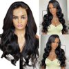 SUPERNOVA Body Wave HD 13x4 Lace Front Wigs Human Hair for Black Women Transparent Lace Frontal Wig Human Hair Pre Plucked Brazilian Glueless Body Wave Wig Natural Hairline 180% Density 16 Inch