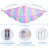 Basumee Stuffed Animals Net or Hammock with LED Light Hanging Toy Net Hammock for Stuffed Animals Storage Stuff Animals Hammocks for Nursery Kids Room with Remote Control, 8 Kinds of Lights(Pack of 1)
