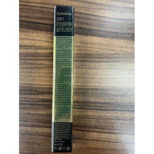 Waterproof Microblading Eyebrow Pen 2-in-1 Long Lasting 4 Tipped Precise Brow Pencil Eyeliner for Natural Looking (02# Dark Brown)