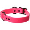OmniPet Zeta Ring in Center Dog Collar with Black Metal Hardware, 1" x 26", Pink