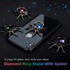 Allengel Phone Ring Holder Stand, 360 Degree Rotation Universal Spider Finger Kickstand with Polished Metal Phone Grip for Cell Phone, Red